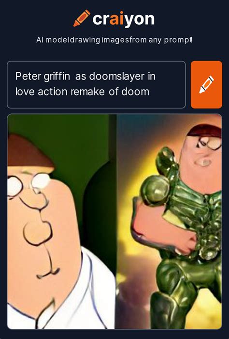 Dalle Mini Dalle Mini Peter Griffin As Doomslayer