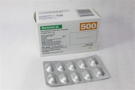 Ranolazine Extended Release Tablets 500mg Rantotaj Er Traders