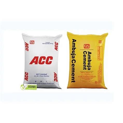 Polypropylene PP Cement Bag Storage Capacity 25 50 Kg At Rs 105 Kg In