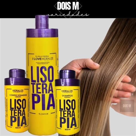 Kit Progressiva Shampoo Condicionador Lisoterapia Hidralize Organica