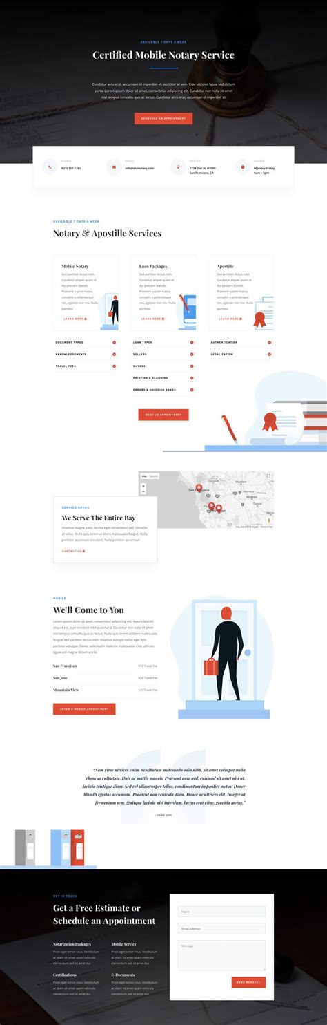 Notary Public Home Page Divi Layout By Elegant Themes