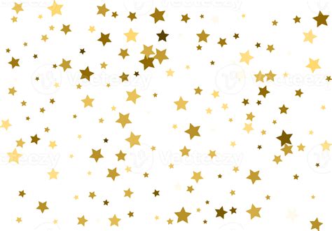 Random Falling Gold Stars Png