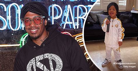 Nick Cannons Son Golden Looks Adorable In Gold And White Tracksuit As He