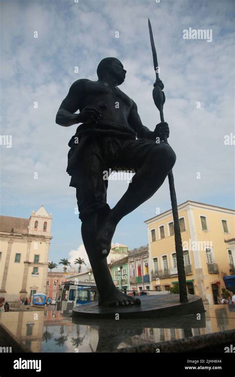 Salvador Bahia Brasil De Enero De Escultura Del L Der