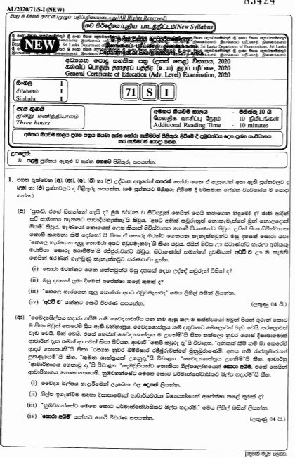 2020 O L Ict Past Paper And Answers Sinhala Medium Hot Sex Picture