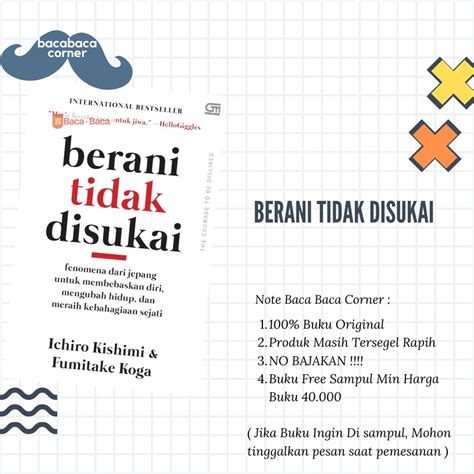 Jual Berani Tidak Disukai Ichiro Kishimi Dan Fumitake Koga Shopee