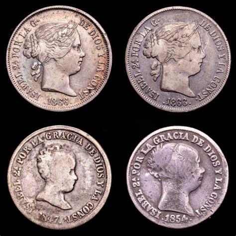 Spanje Isabel Ii Lote De Cuatro Monedas Catawiki