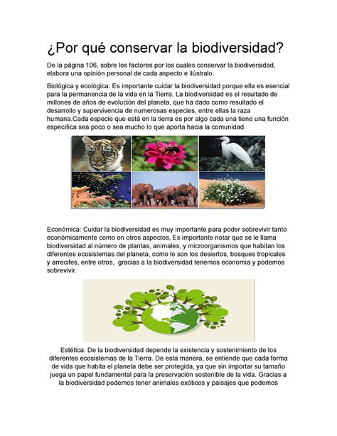 Biologia 28 04 2020 Por qué conservar la biodiversidad De la página