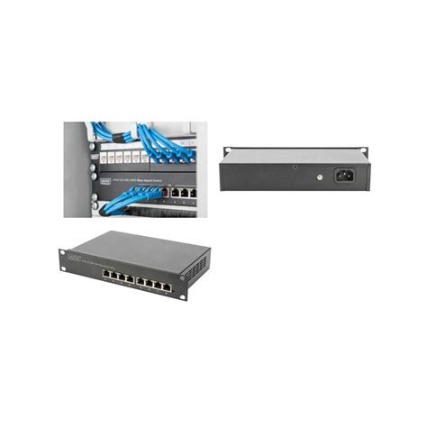 DIGITUS Commutateur Gigabit Industriel PoE Switch 4 Ports