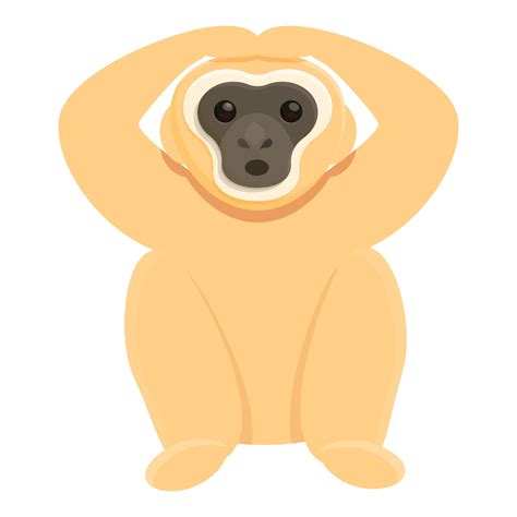 Shocked gibbon icon, cartoon style 14351065 Vector Art at Vecteezy