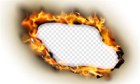 Premium Vector Burned Paper Affect Burning Red Hot Sparks Realistic