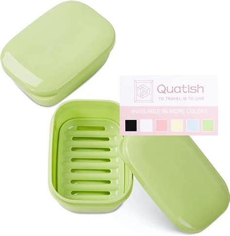 Quatish Pack Travel Soap Container Portable Soap Holder With Lid