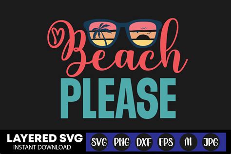 Beach Please Svg Design Graphic By Rsvgzone · Creative Fabrica