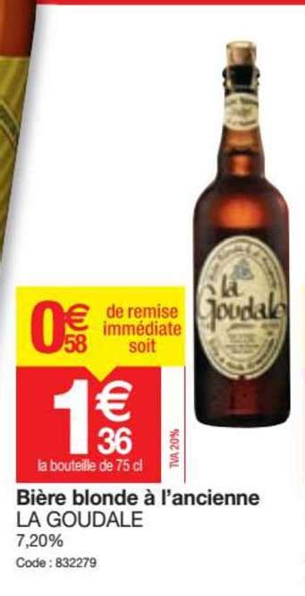 Promo Bière Blonde à L ancienne La Goudale chez Promocash iCatalogue fr