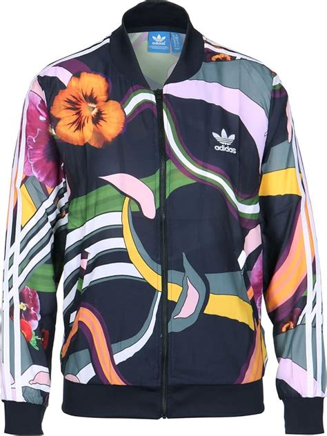 Adidas Originals Womens Womens Floral Burst Superstar Track Jacket In