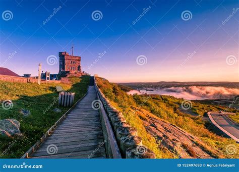 View from the Cabot Tower Track on Signal Hill St John Stock Image - Image of ocean, mountain ...