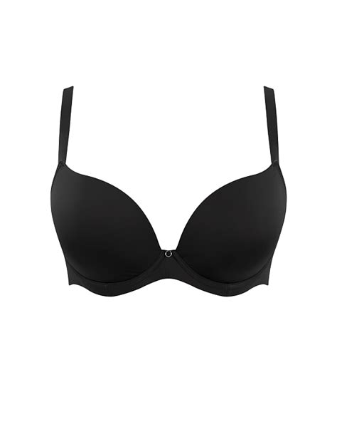 Faith Moulded Plunge Bra Noir Tkd Lingerie