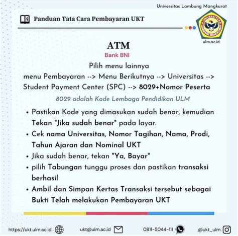 Tata Cara Pembayaran Ukt Mahasiswa Peristiwa Online