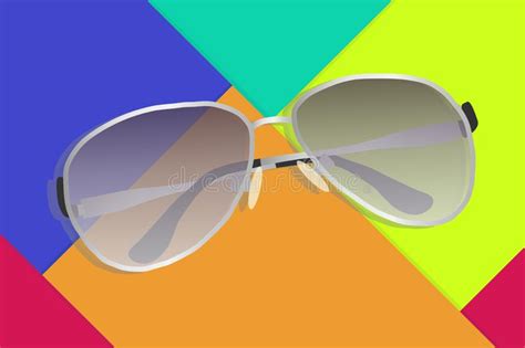 Realistic Aviator Sunglasses Stock Illustrations Realistic