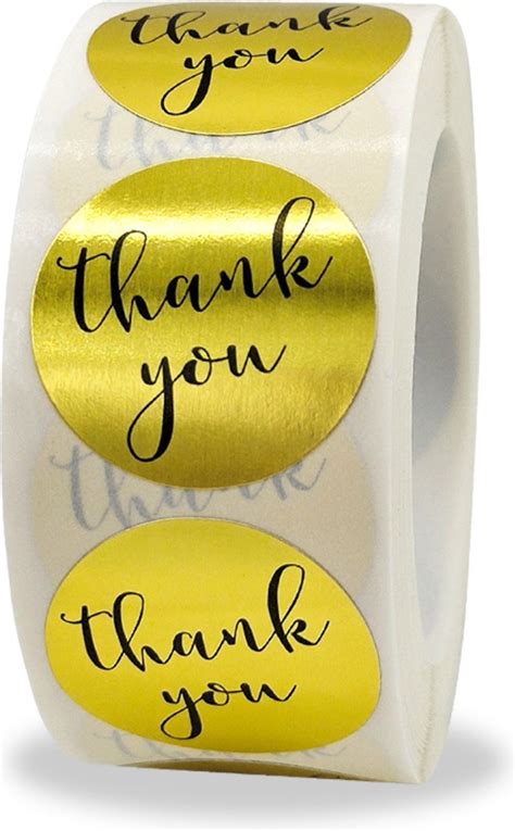 Thank You Stickers Stuks Mm Bedankt Stickers Small