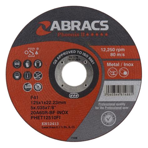 Abracs Phoenix Ii Extra Thin Cutting Disc Advanced Welding Supplies