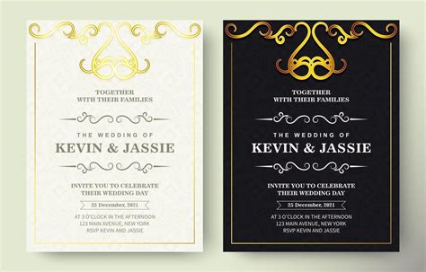 Luxury Wedding Invitation With Gold Ornament 2921182 Vector Art At Vecteezy