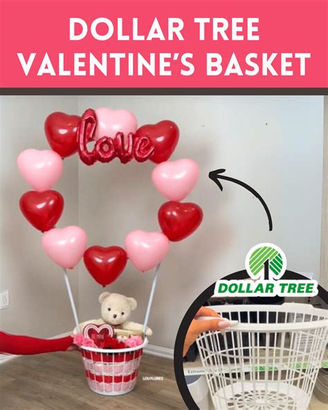 Dollar Tree Valentine S Day Basket Diy Diy Joy