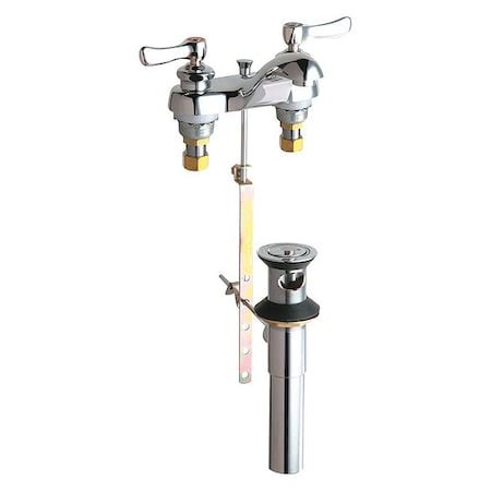 Chicago Faucet Manual Hot And Cold Water Sink Faucet Mount Chrome Plated ABCP Zoro