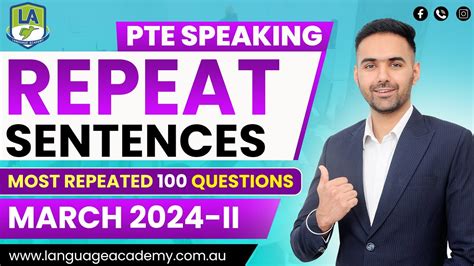 Pte Speaking Repeat Sentences March Ii Exam Predictions La