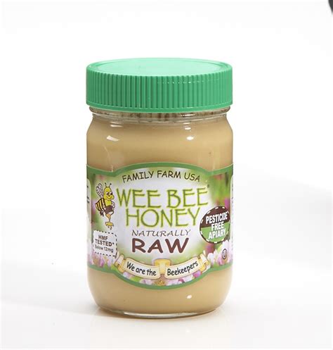 16 Oz Jar Of Raw Honey 12 Pack Wee Bee Honey