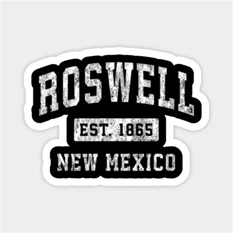 Roswell New Mexico NM Vintage Established Sports Design - Roswell New Mexico - Magnet | TeePublic