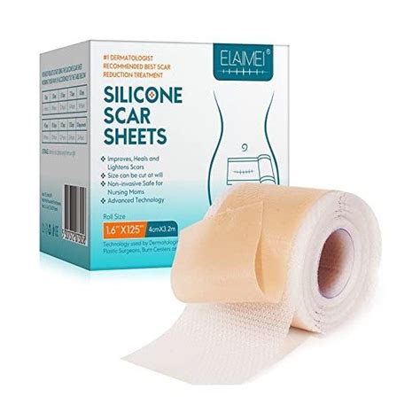 Pansement Silicone Cicatrice 4CMx3M Rouleau Feuilles Déliminatio