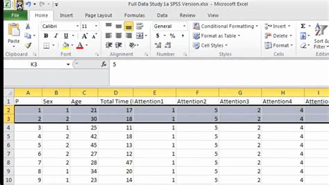 Importing Data From Excel Into Spss Pasw Youtube