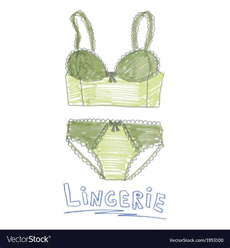 Hand Drawn Sexy Lingerie Set Royalty Free Vector Image