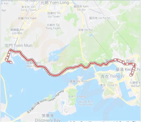 New Territories Bus Route Line No 59A Runs From Tuen Mun Ferry