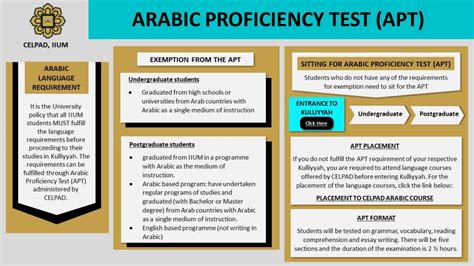 ARABIC PROFICIENCY TEST APT Centre For Languages And Pre University