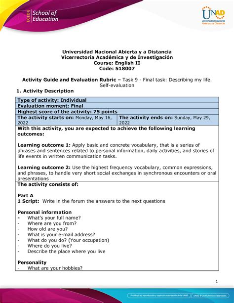 Activity Guide And Evaluation Rubric Units Task Final