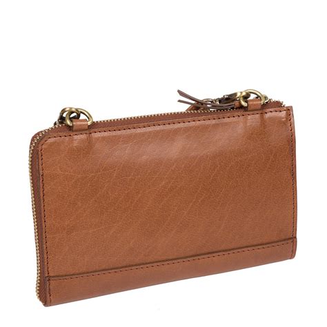 Tan Leather Clutch Bag Large Purse