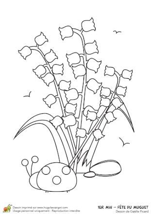 Dessin Colorier De Muguet Et Dune Petite Coccinelle Pour Le Er Mai