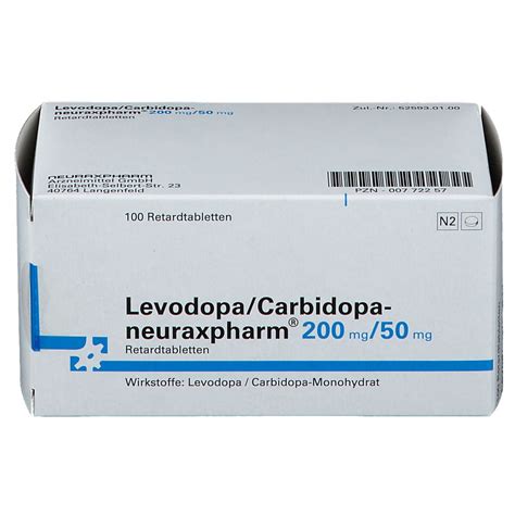 Levodopa Carbidopa Neuraxpharm Mg Mg St Mit Dem E Rezept