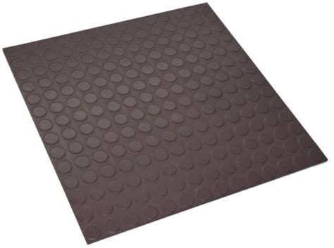 Mahogany Brown Indoor Highest Quality Round Stud Rubber Tiles 500 X