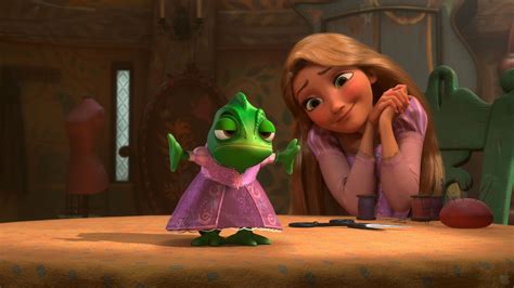 Pascal and Rapunzel from Tangled Desktop Wallpaper