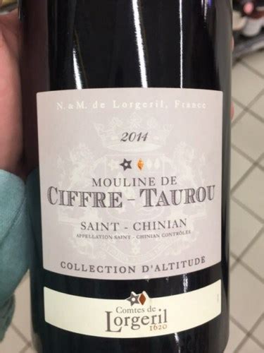 2018 Lorgeril Moulin De Ciffre Taurou Collection D Altitude Saint