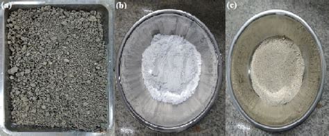 A Disturbed Natural Soil Sample B Marble Powder C Magnesium Phosphate