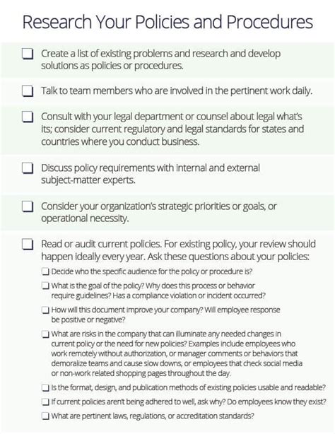 Company Policies