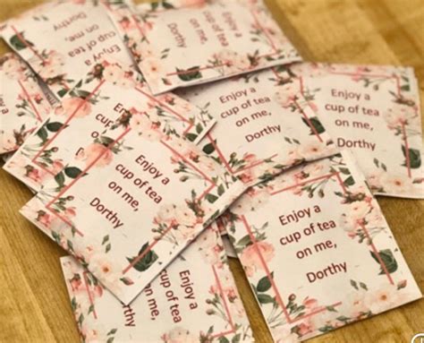 Personalized Tea Bag Party Favors 12 Count - Etsy