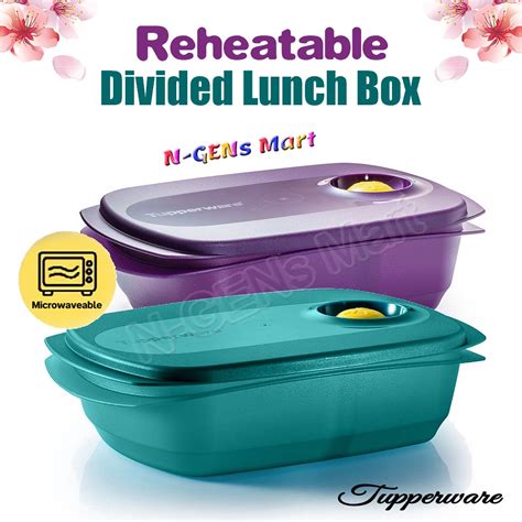 Tupperware Reheatable Divided Lunch Box 125l Mysterious Green