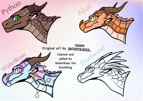 My Wings of Fire OCS! 1 by WaterRoseTheRainwing on DeviantArt