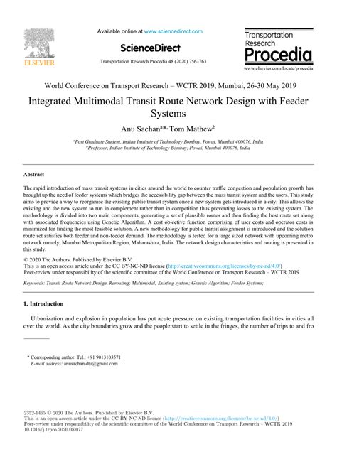 PDF Integrated Multimodal Transit Route Network Design With Feeder