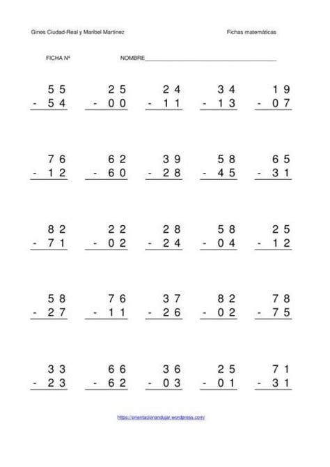 Free Coloring Pages Actividades De Resta Hojas De Cálculo Matematicas Primero De Primaria